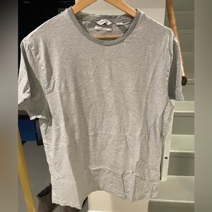 Gray and white thin stripe t shirt